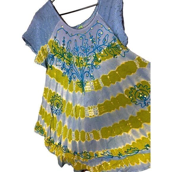 Sunflower‎ Brand Women Free size Sleeveless Blue Green Sequins Pullover Dress - Picture 5 of 10